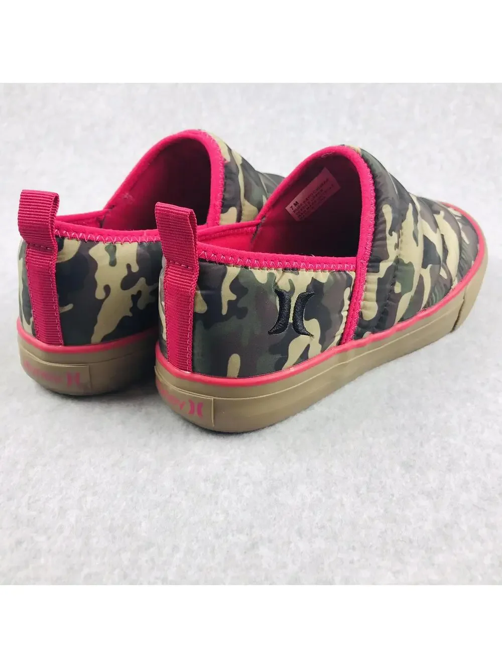 Hurley Puff Kayo Chukka Slip-On Shoes Camouflage Hot Pink Size 7 Womens